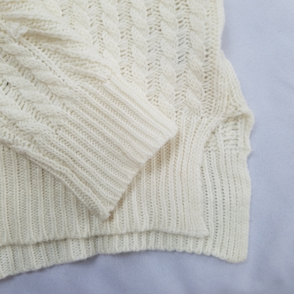 BEBE Ivory Chunky Turtleneck Sweater - Picture 5 of 8
